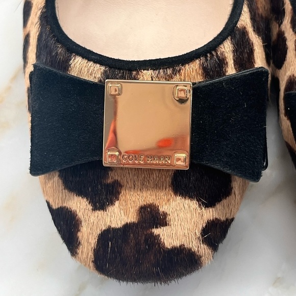 COLE Haan Women's Tali Bow Puma, Beige Leopard, Size 6.5 - Picture 6 of 10